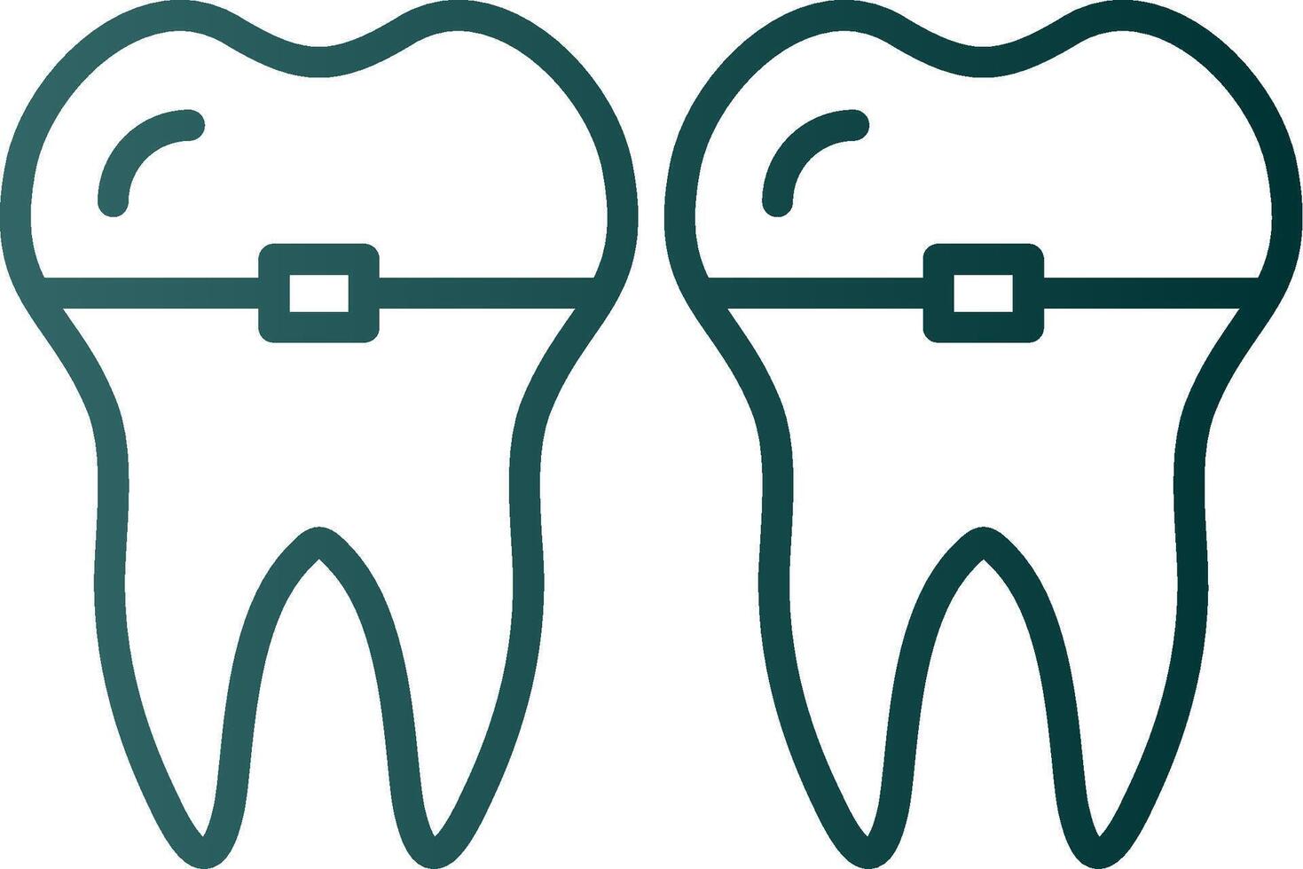 Braces Line Gradient Icon vector