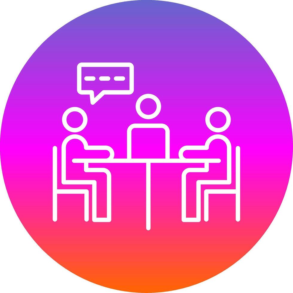 Meeting Line Gradient Circle Icon vector