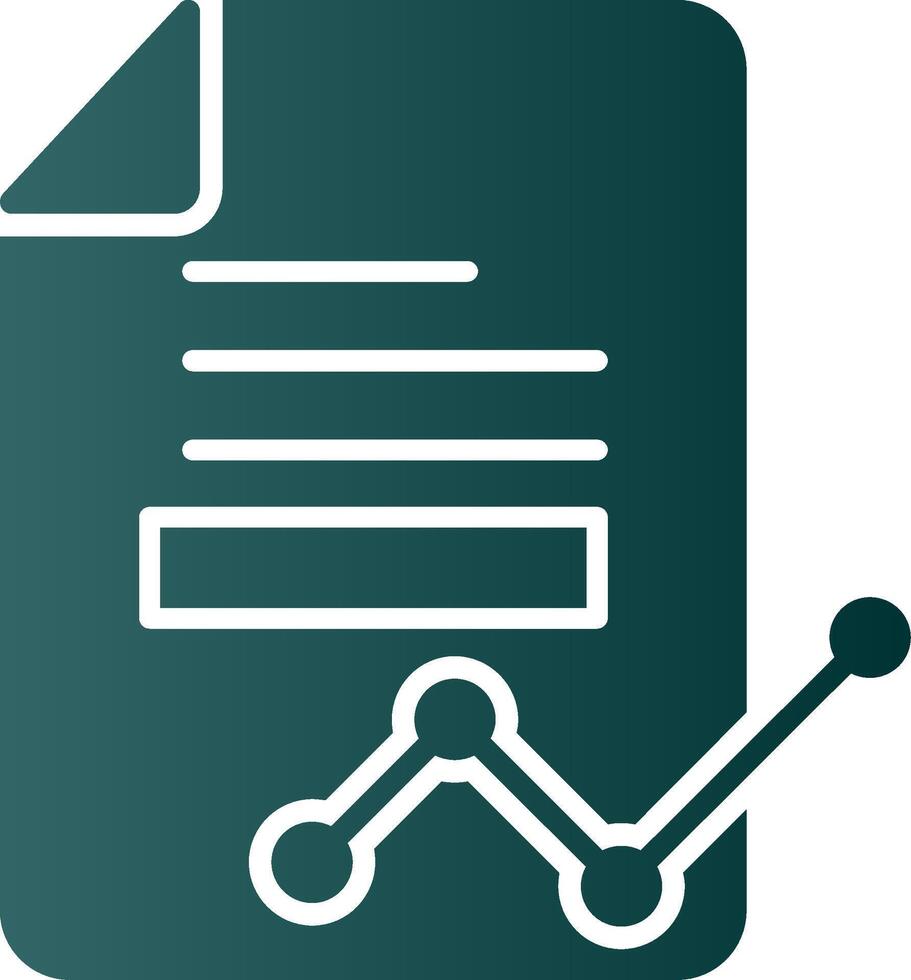 Data Report Glyph Gradient Icon vector