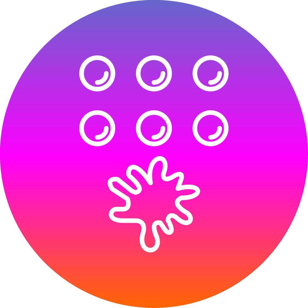 Paintballs Line Gradient Circle Icon vector