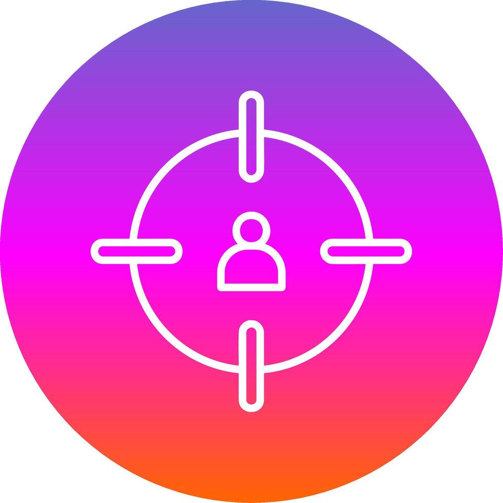 Headshot Line Gradient Circle Icon vector