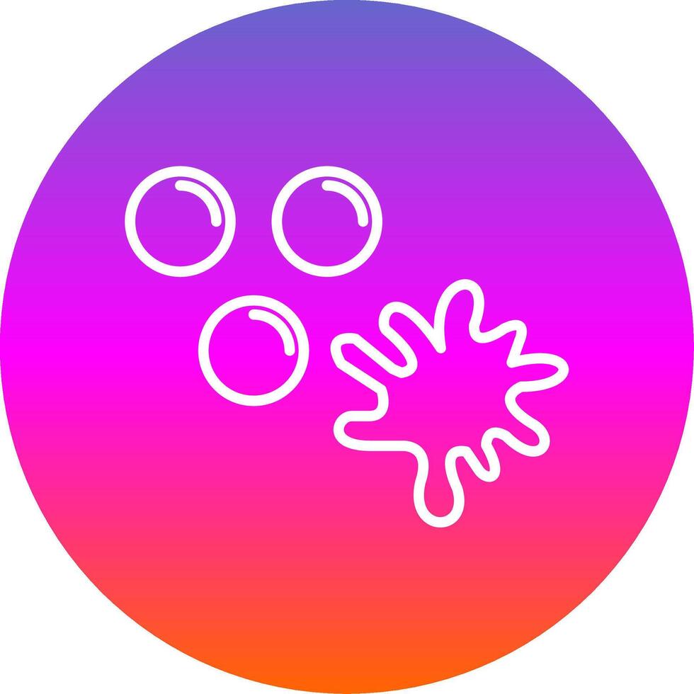 Paintballs Line Gradient Circle Icon vector