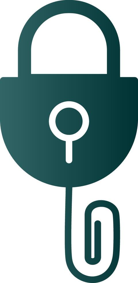 Picklock Glyph Gradient Icon vector