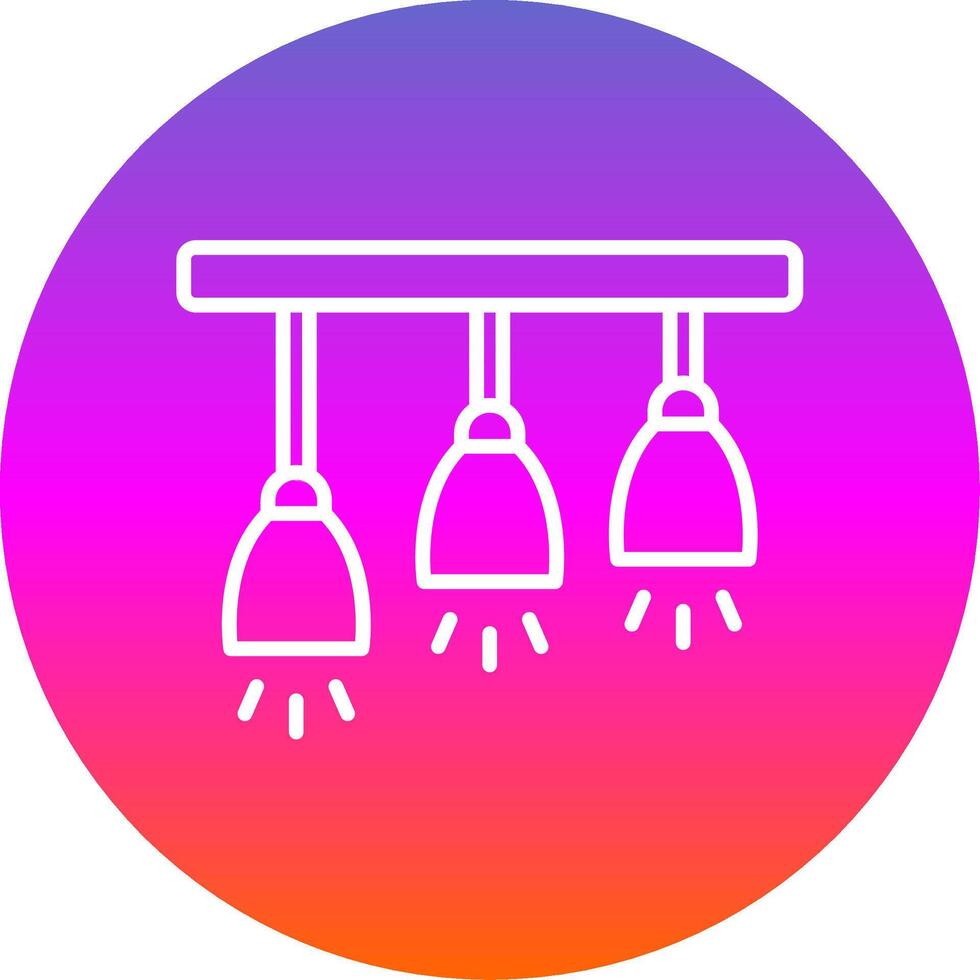 Lamp Line Gradient Circle Icon vector