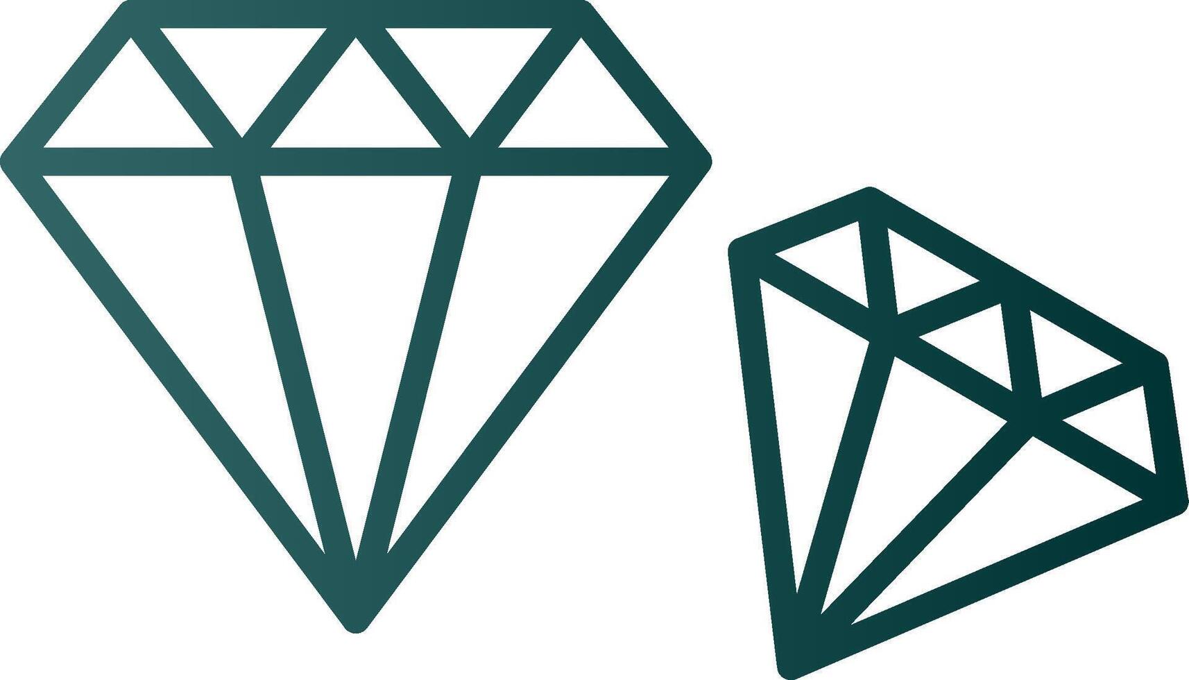 Diamond Line Gradient Icon vector