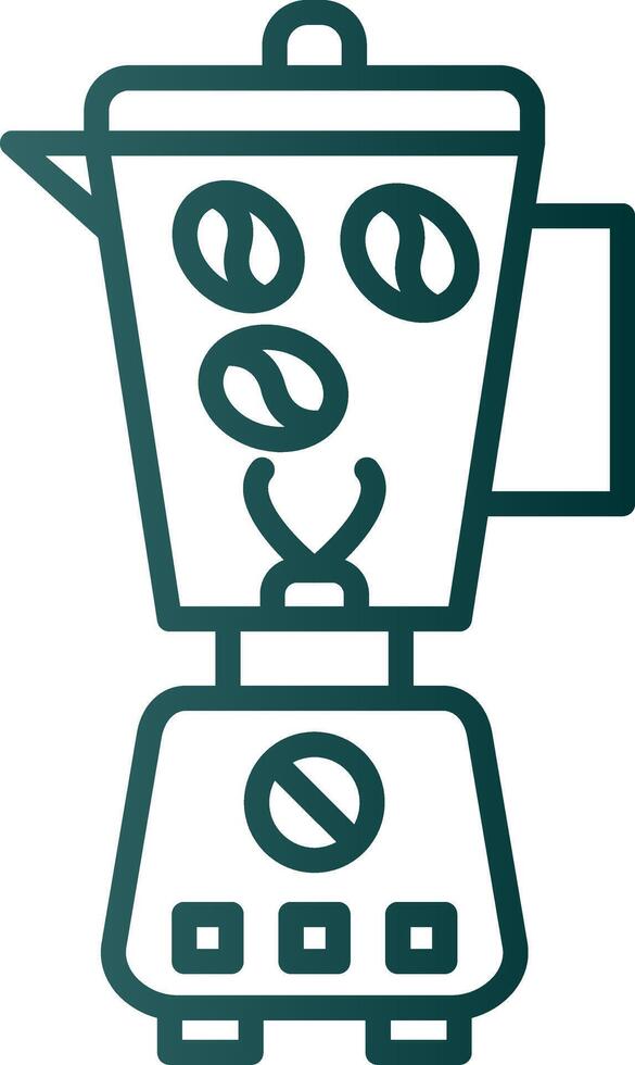 Coffee Grinder Line Gradient Icon vector