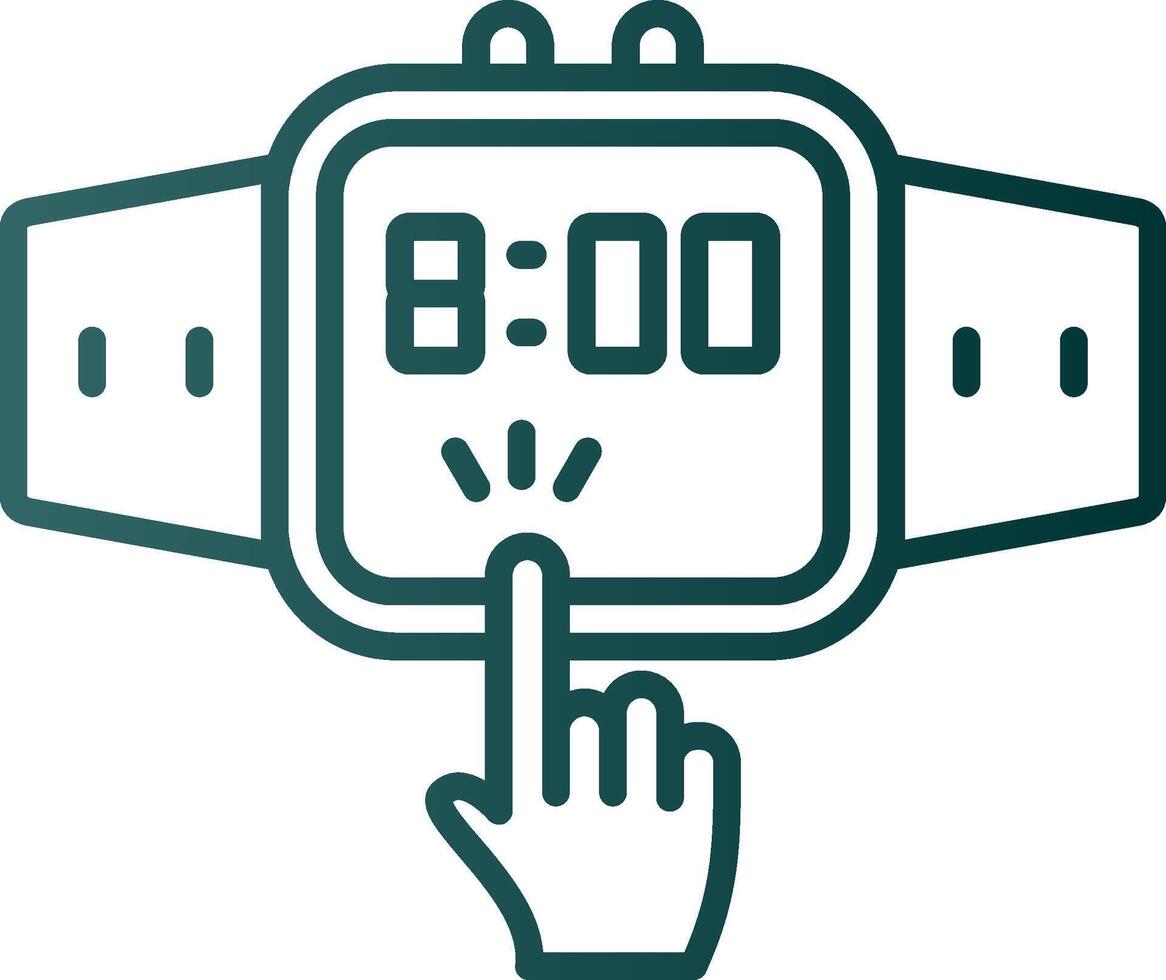 Touchscreen Line Gradient Icon vector
