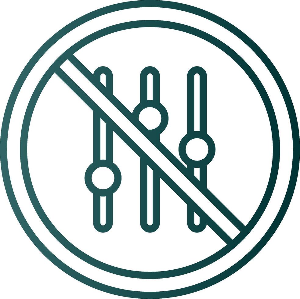 Mute Line Gradient Icon vector