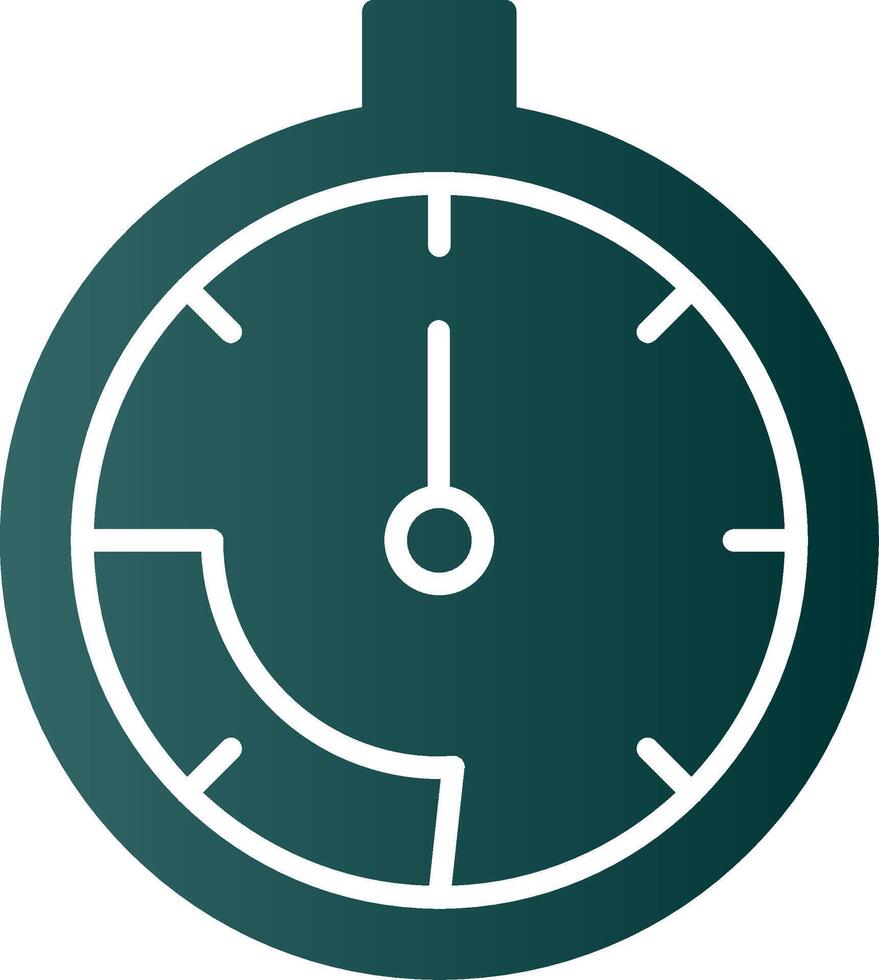Stopwatch Glyph Gradient Icon vector
