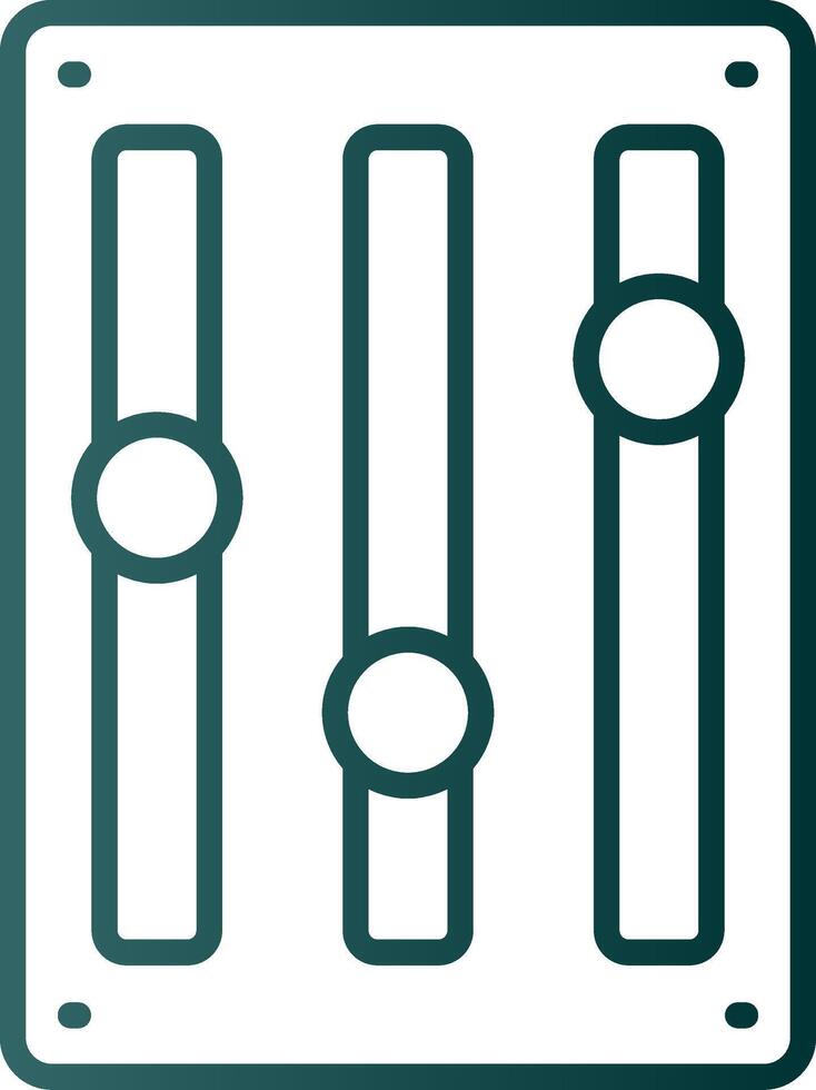Music Adjust Line Gradient Icon vector