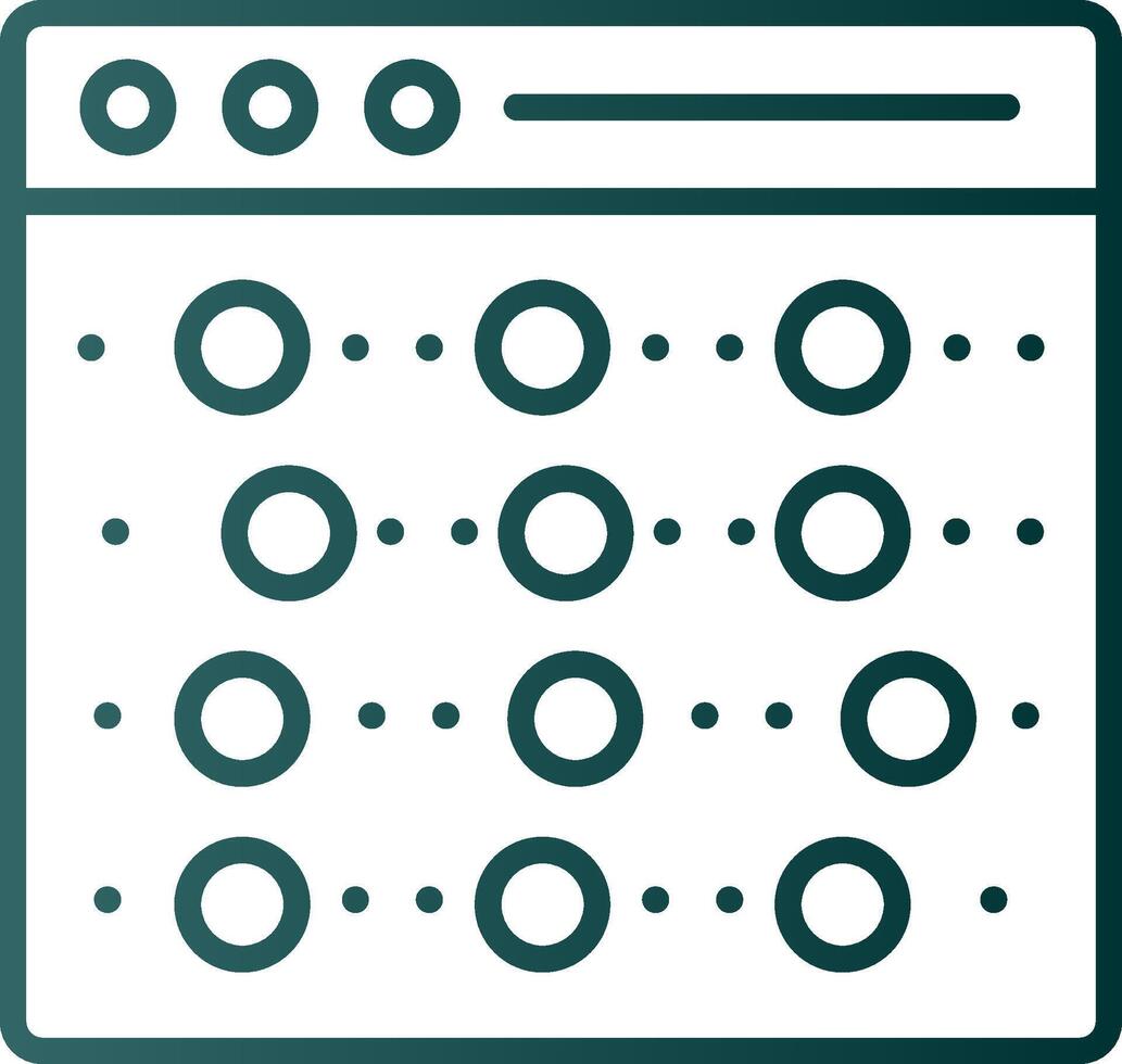 Recognition Line Gradient Icon vector