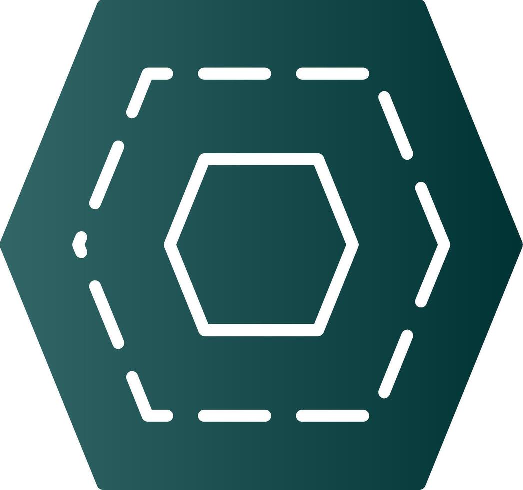 Nut Glyph Gradient Icon vector