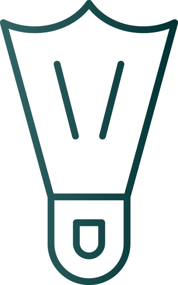 Flippers Line Gradient Icon vector