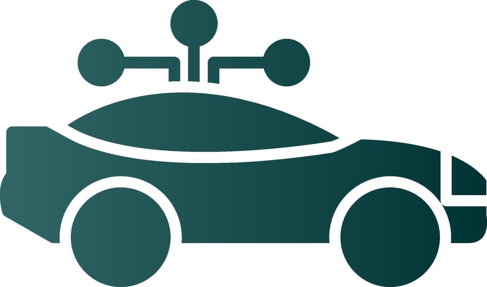 Smart Car Glyph Gradient Icon vector