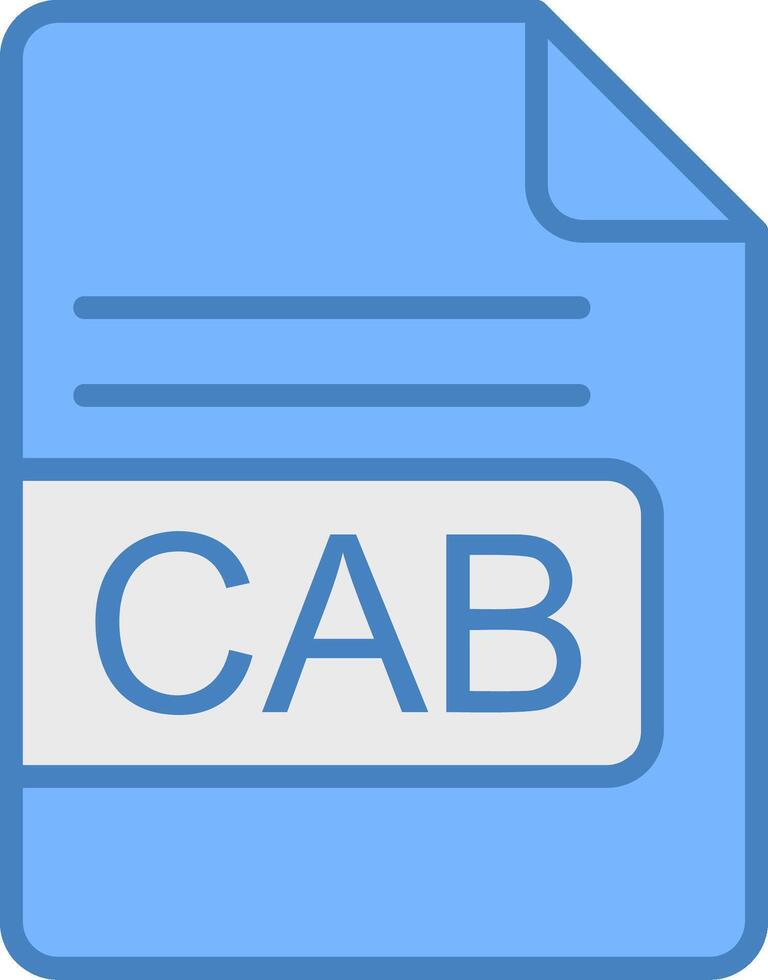 taxi archivo formato línea lleno azul icono vector