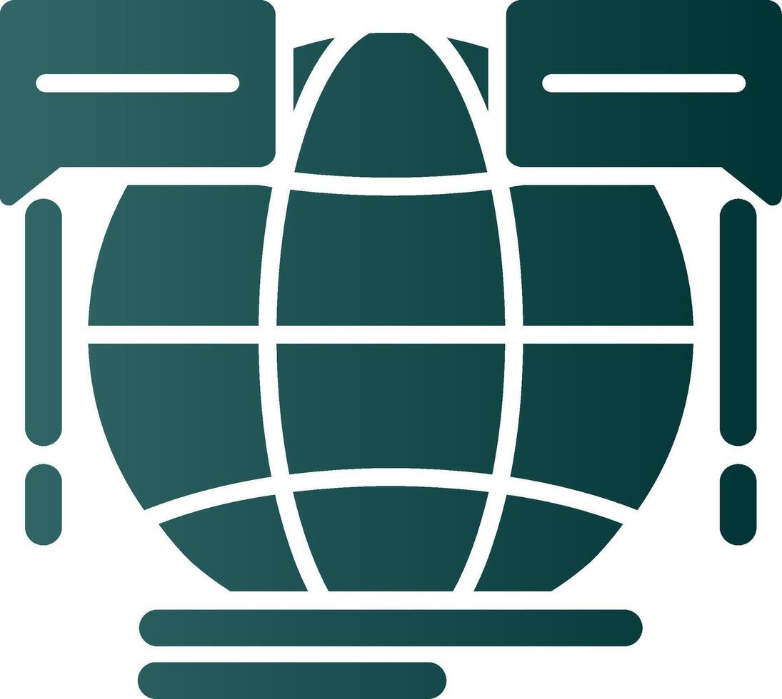 Global Forum Glyph Gradient Icon vector