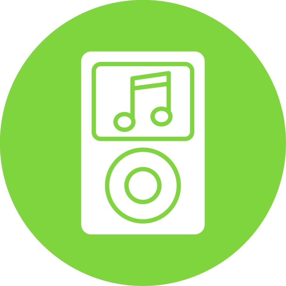 Music Player Multi Color Circle Icon vector