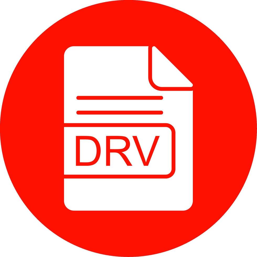 DRV File Format Multi Color Circle Icon vector