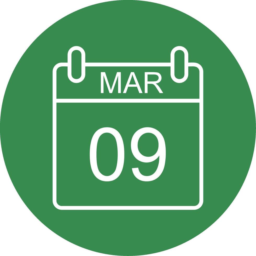 March Multi Color Circle Icon vector