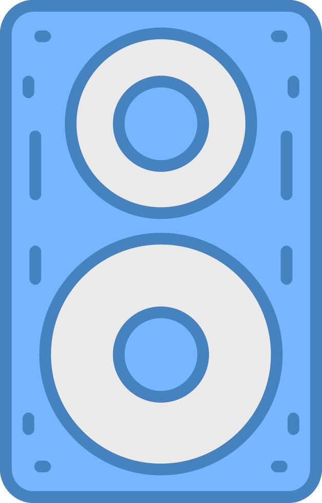 Speaker Line Filled Blue Icon vector