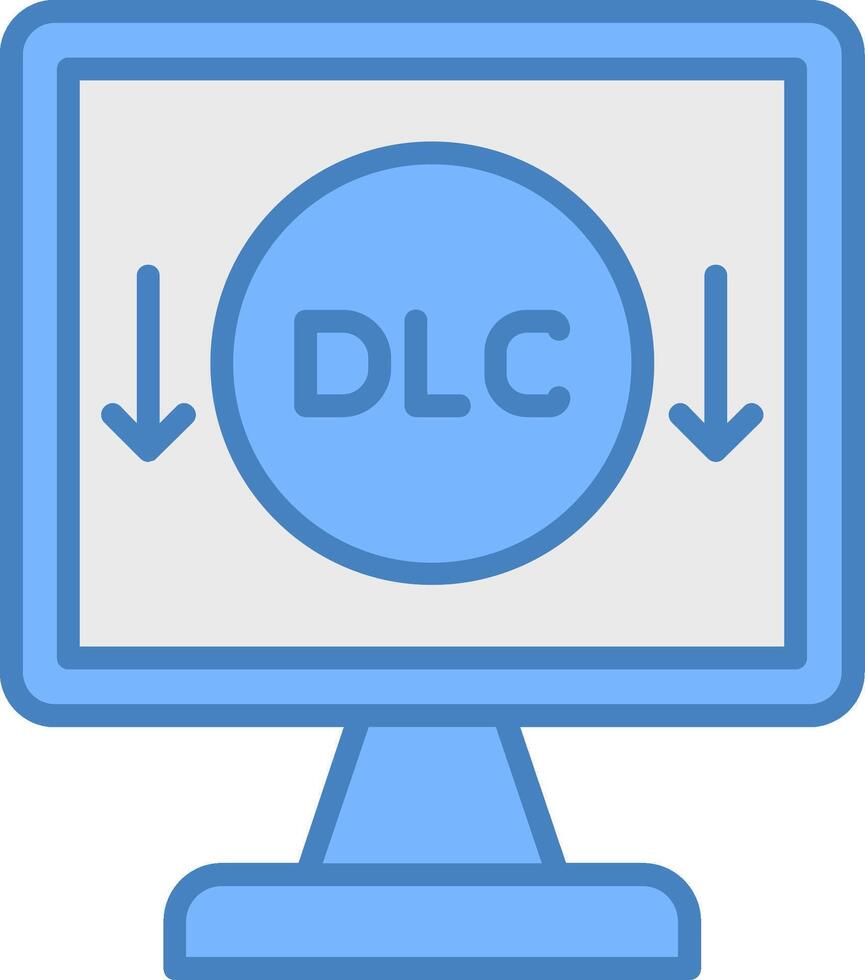 descargar archivo línea lleno azul icono vector