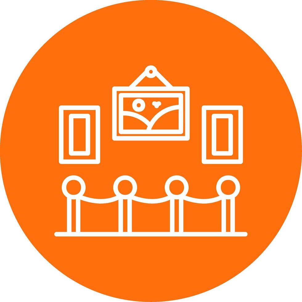 Art Gallery Multi Color Circle Icon vector