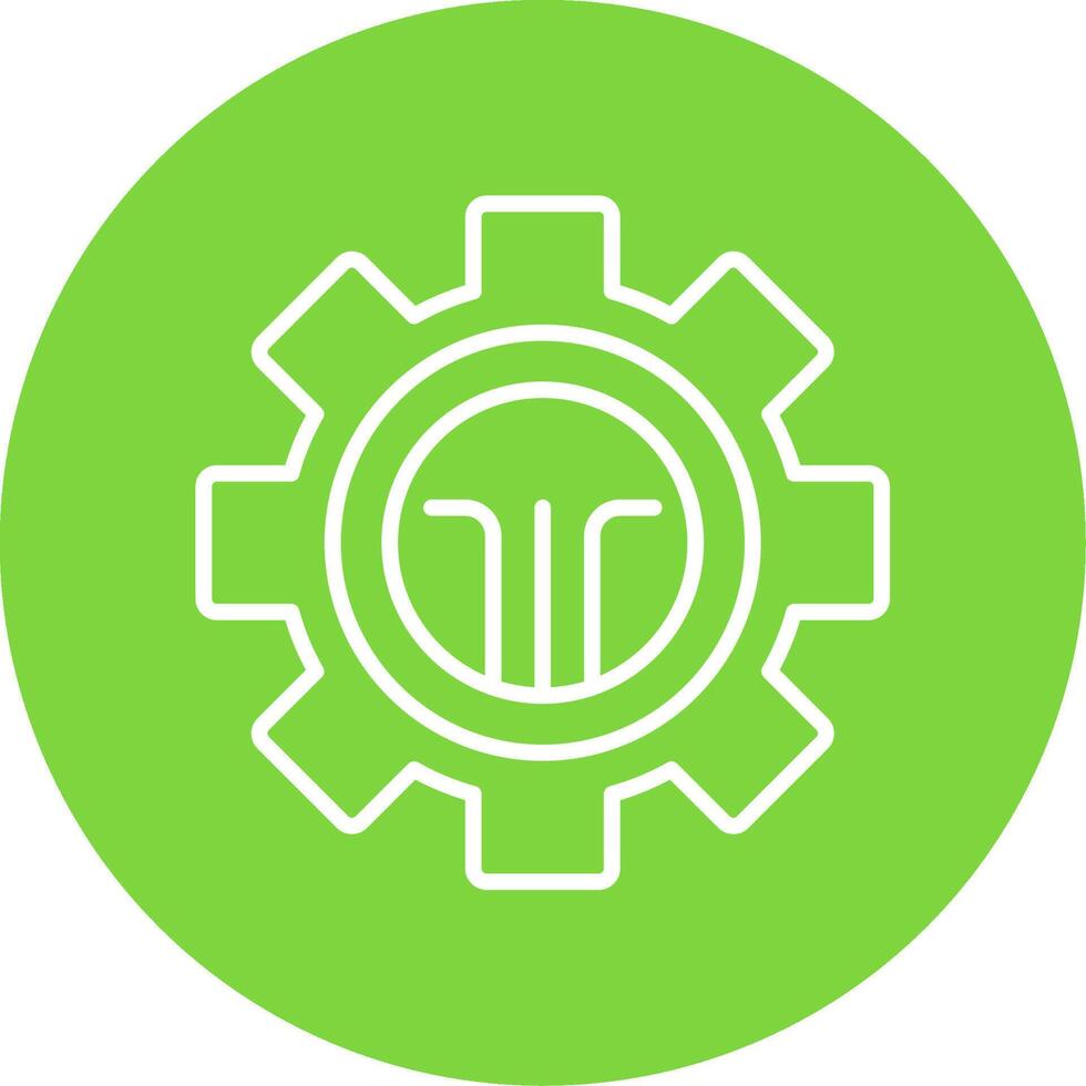 Cog Multi Color Circle Icon vector