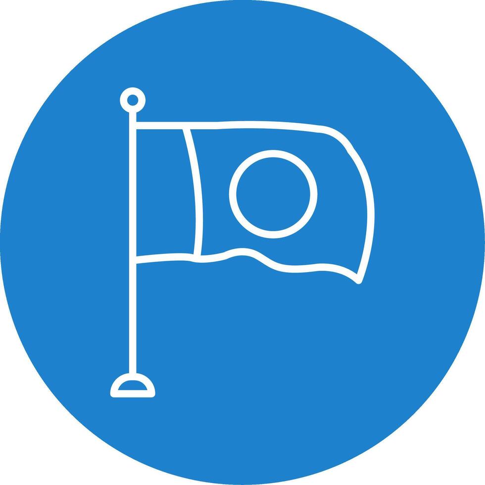 Flag Multi Color Circle Icon vector