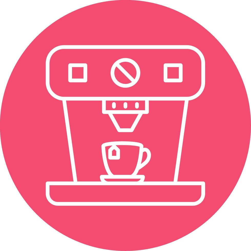 Coffee Machine Multi Color Circle Icon vector