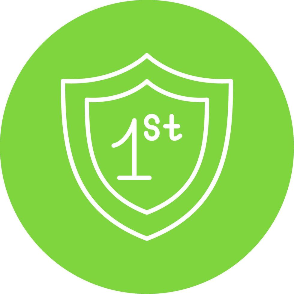 Shield Multi Color Circle Icon vector