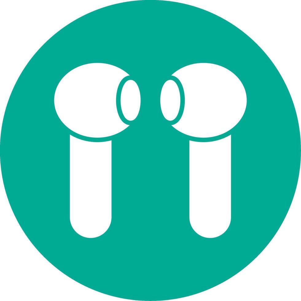 Earbuds Multi Color Circle Icon vector