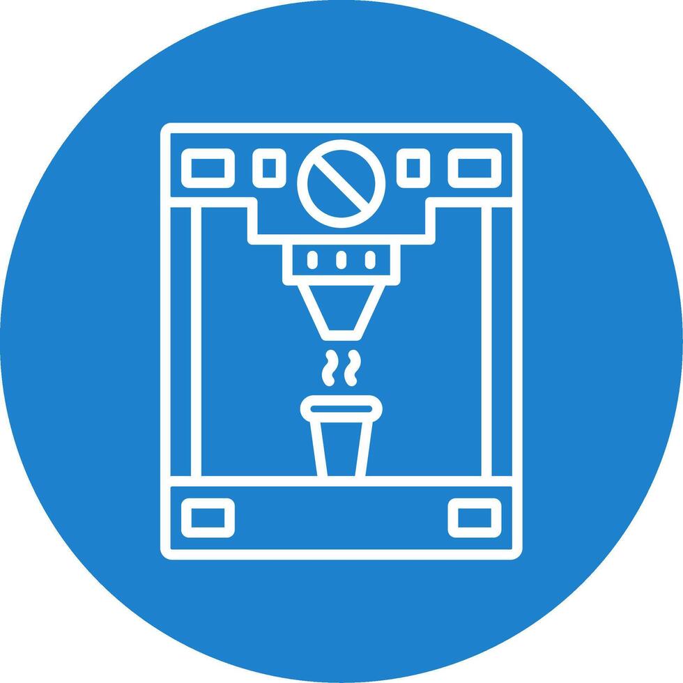 Coffee Machine Multi Color Circle Icon vector