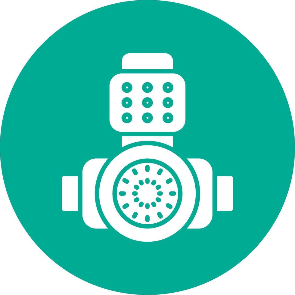 Head Light Multi Color Circle Icon vector