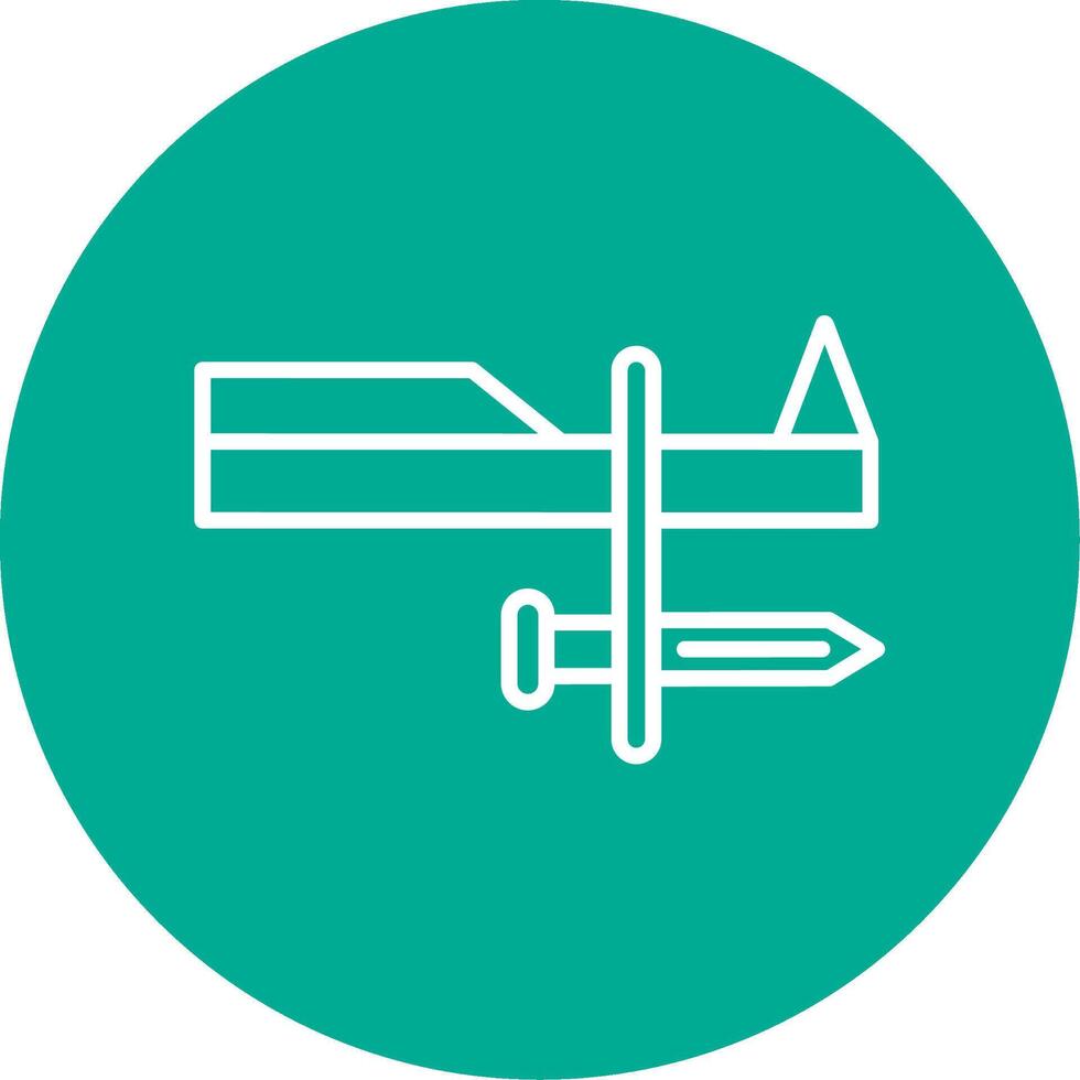 Bayonet Multi Color Circle Icon vector