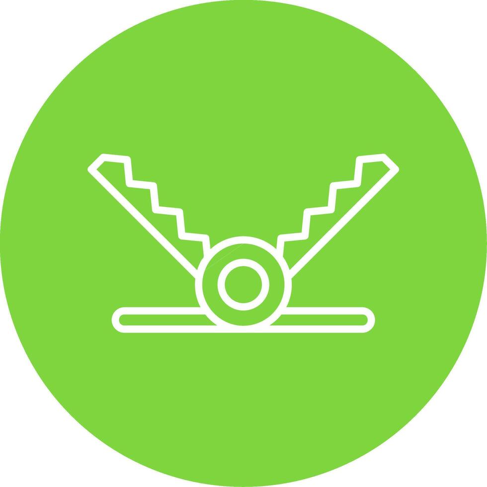Trap Multi Color Circle Icon vector