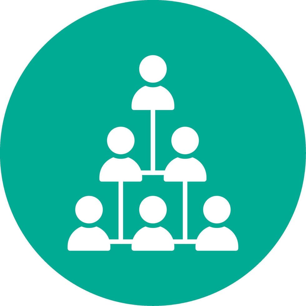 Hierarchical Structure Multi Color Circle Icon vector