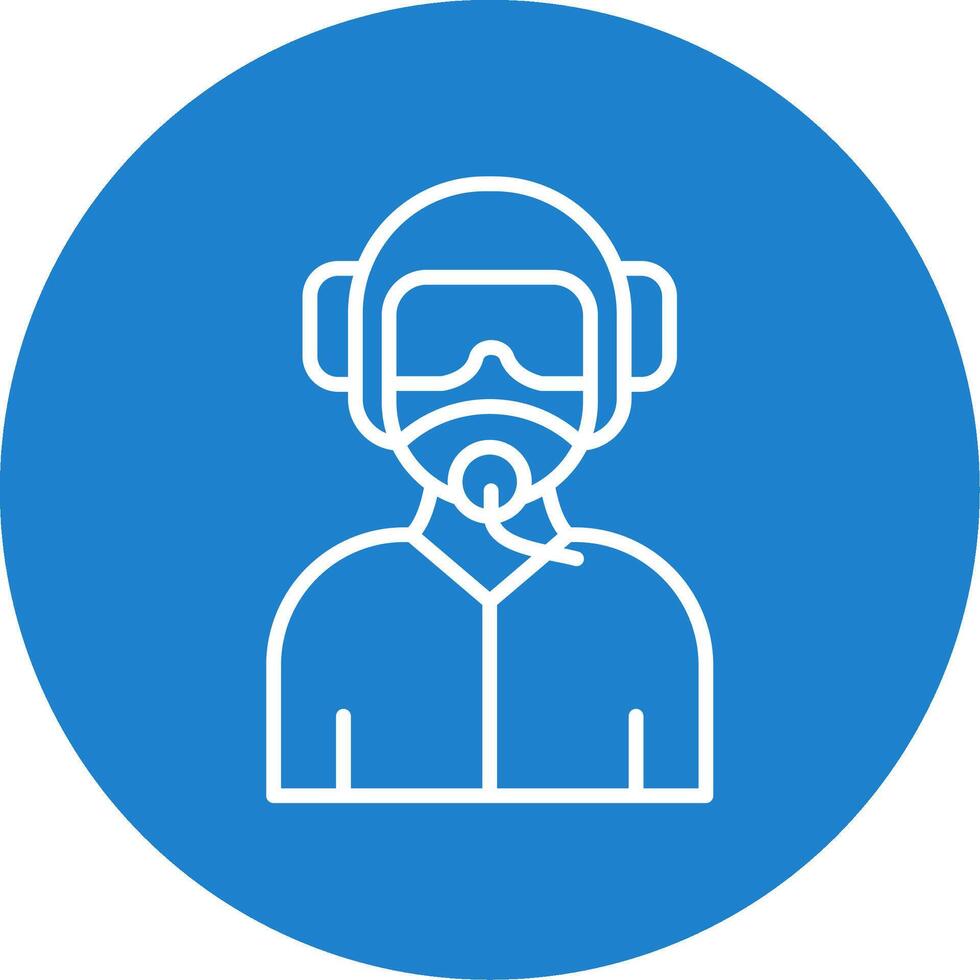 Pilot Multi Color Circle Icon vector