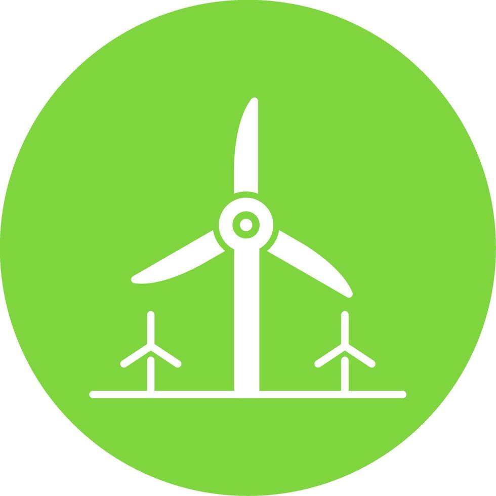 Turbine Energy Multi Color Circle Icon vector