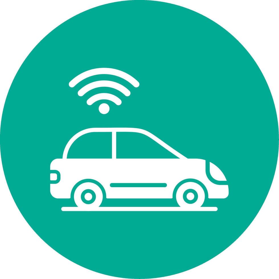 Smart Car Multi Color Circle Icon vector