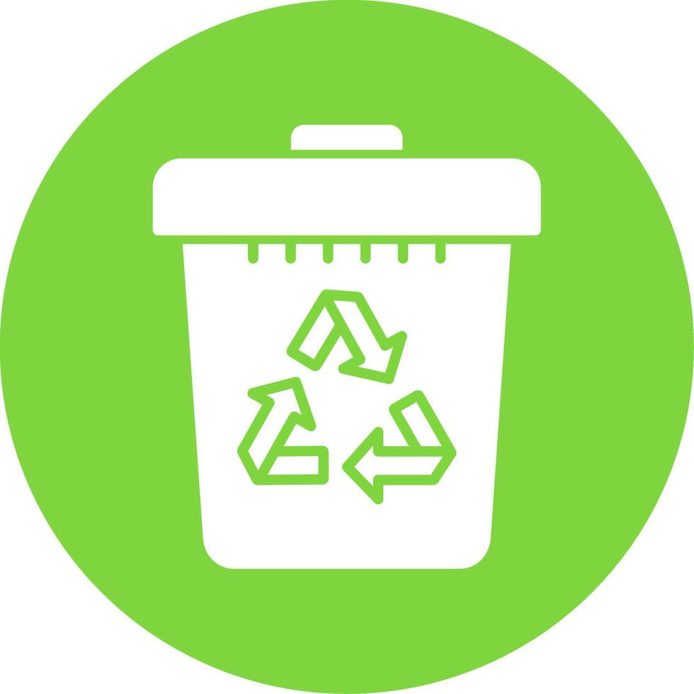 Recycle Bin Multi Color Circle Icon vector