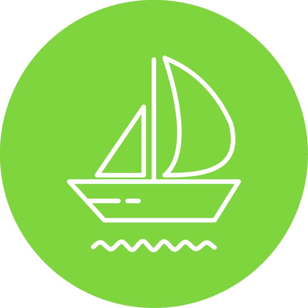 Yacht Multi Color Circle Icon vector