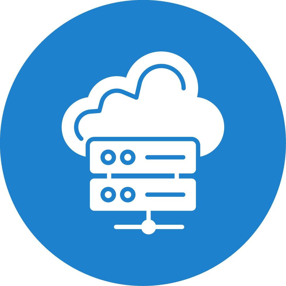 Cloud Storage Multi Color Circle Icon vector