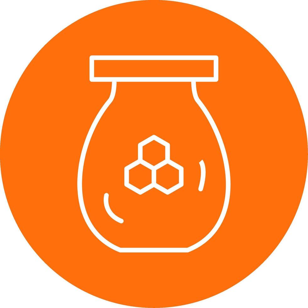 Honey Jar Multi Color Circle Icon vector