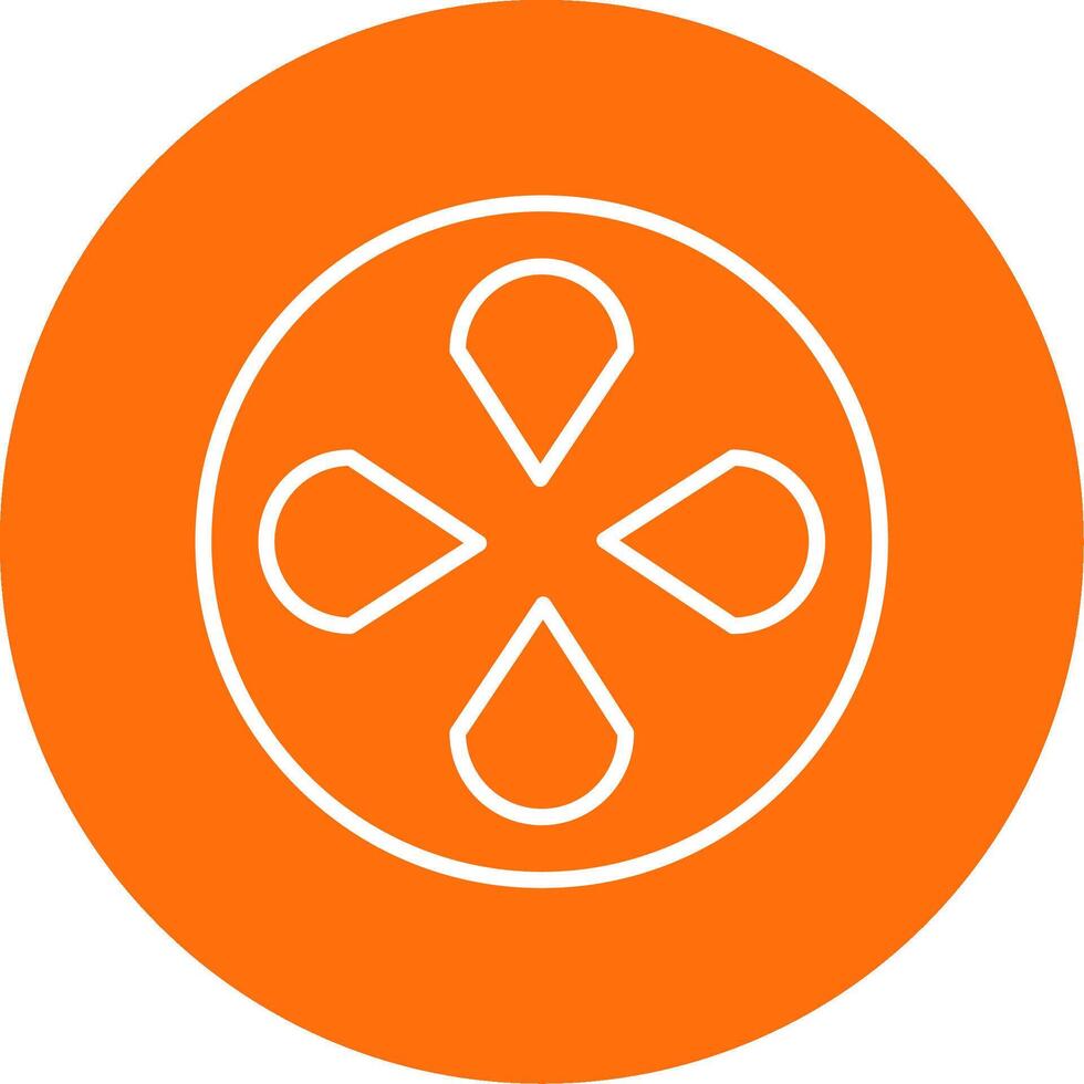 Grapefruit Multi Color Circle Icon vector