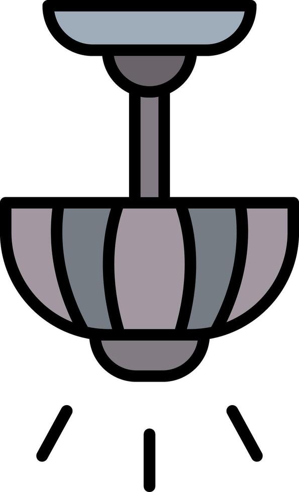 Lamp Line Filled Icon vector