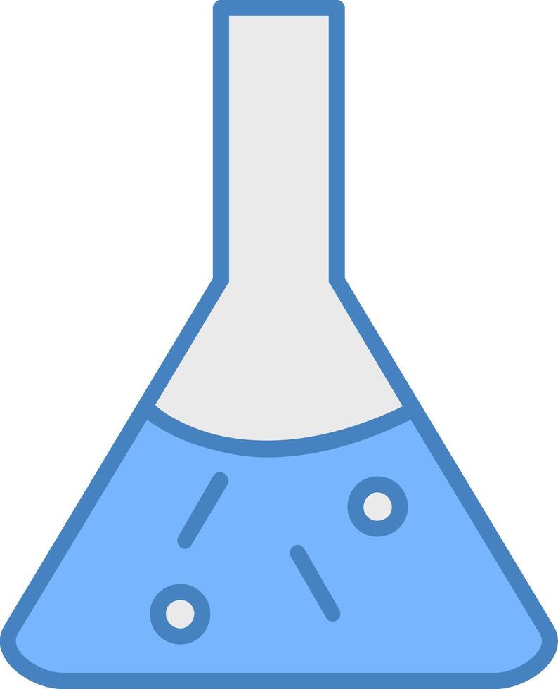 Chemistry Line Filled Blue Icon vector