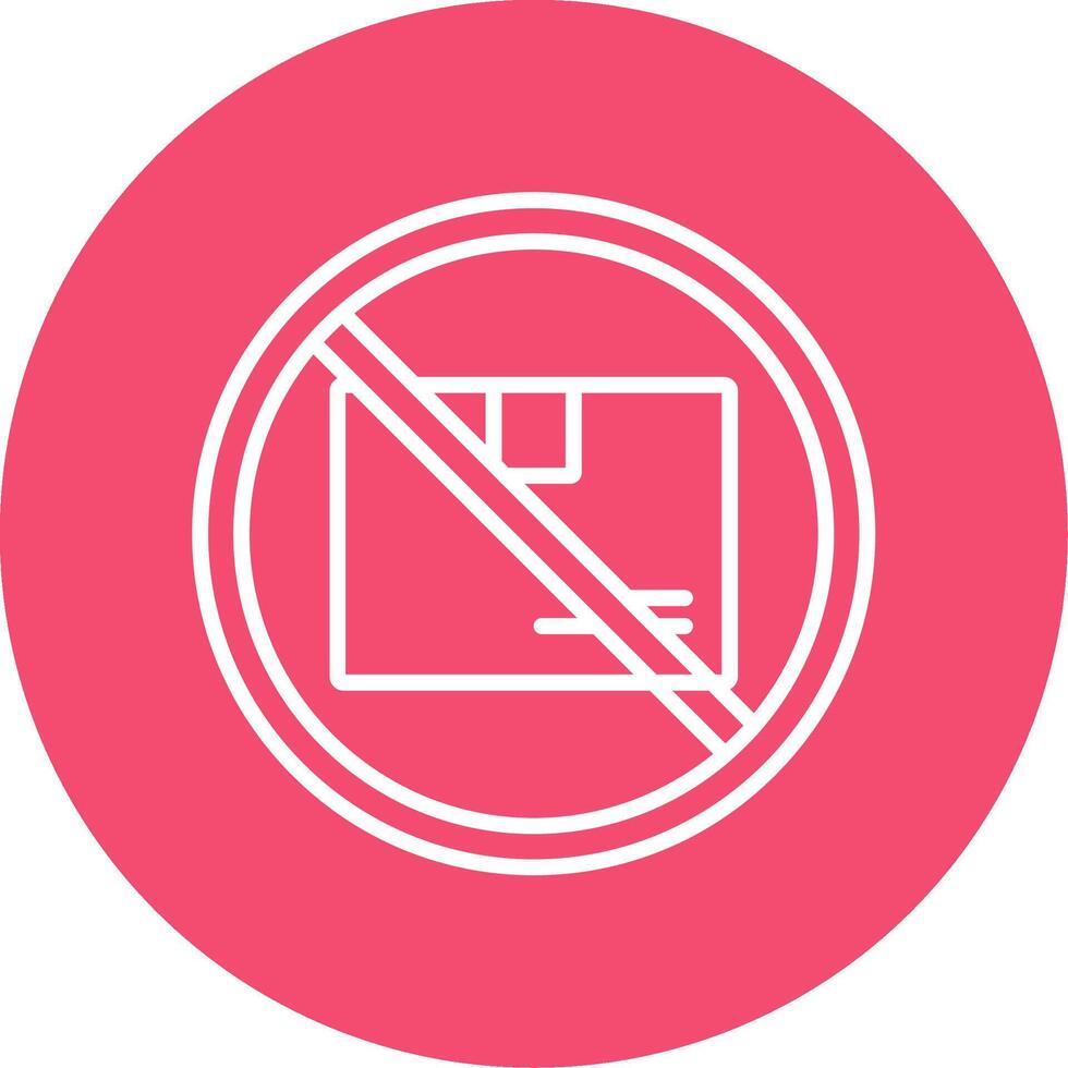 Prohibited Sign Multi Color Circle Icon vector