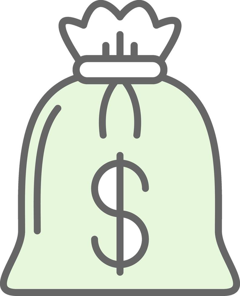 Bag Of Money Fillay Icon Design vector