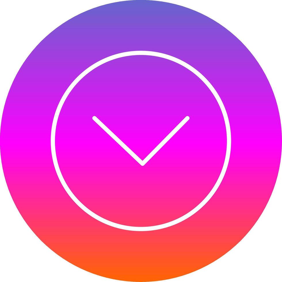 Chevron Line Gradient Circle Icon vector