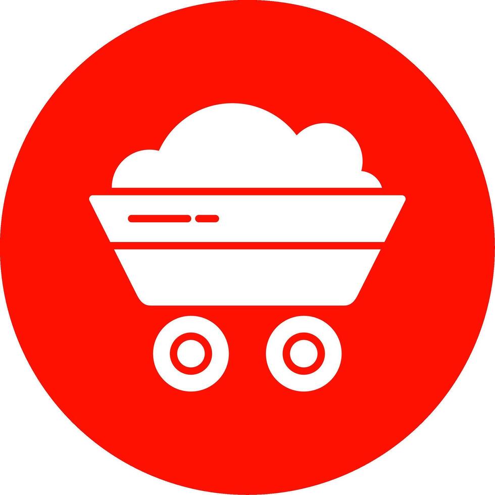 Coal Mining Multi Color Circle Icon vector